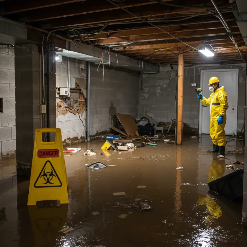 Flooded Basement Electrical Hazard in Willow Creek, CA Property